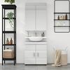 vidaXL Bathroom Furniture Set TULUM High Gloss White Engineered Wood