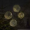 Luxform Battery LED Hanging Lamp Ball Diamonds Silver
