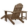 vidaXL Garden Adirondack Chair with Ottoman&Table Solid Fir Wood Brown
