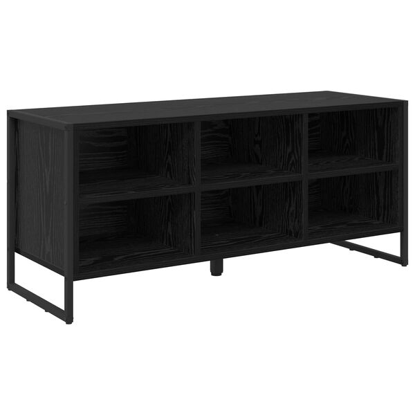 vidaXL Shoe Cabinet Black Oak 100 x 35 x 44 cm Engineered Wood