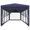 vidaXL Party Tent with 10 Mesh Sidewalls Blue 3x12 m HDPE