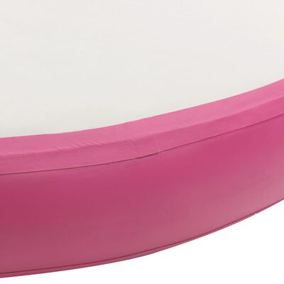 vidaXL Inflatable Gymnastic Mat with Pump 100x100x20 cm PVC Pink
