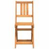 vidaXL Garden Chair Folding 2 pcs Oil Natural 40 x 42 x 85 cm