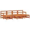vidaXL Garden Lounge Set 7 pcs Wax Brown Solid Pine Wood