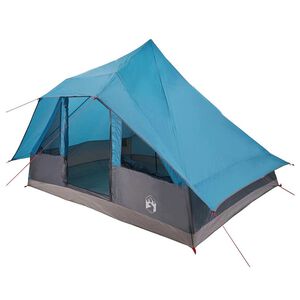vidaXL Tipi Tent 10-Person Blue Taffeta