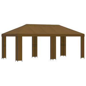 vidaXL Garden Gazebo 6 x 3 m Taupe Polyester and Steel 190 gsm
