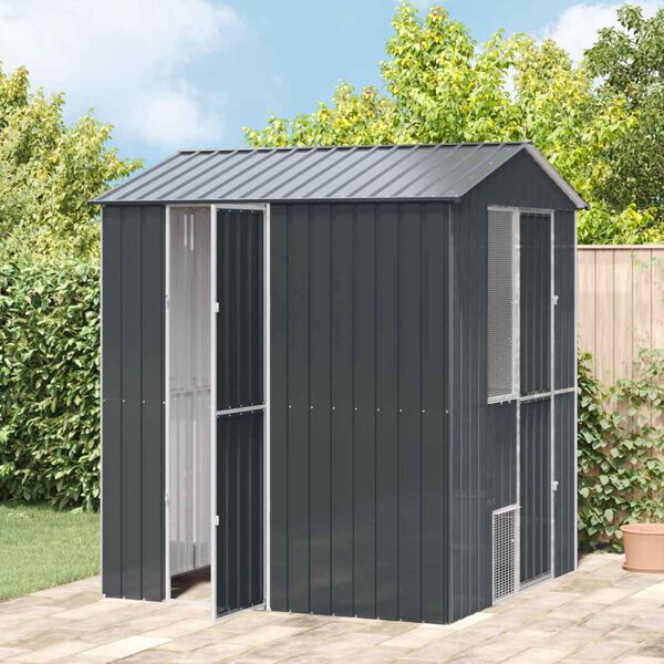 vidaXL Bird Cage Anthracite 215 x 210 x 247 cm Galvanised Steel