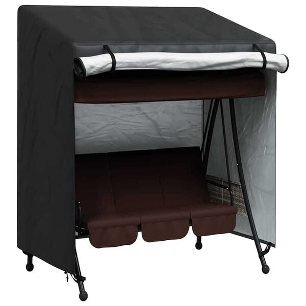 vidaXL Outdoor Swing Cover Black 135 x 100 x 165 cm 210D Oxford Fbric