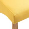 vidaXL Dining Chairs 4 pcs Yellow Fabric