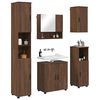 vidaXL Bathroom Furniture Set 5 pcs Brown Oak Engineered wood & Metal