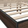 vidaXL Bed Frame without Mattress Brown Oak 135x190 cm Double
