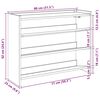vidaXL Shoe Rack Grey Sonoma 80x25x62 cm Engineered Wood