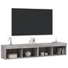vidaXL TV Cabinets with LED Lights 2 pcs Grey Sonoma 80x30x30 cm