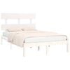 vidaXL Bed Frame without Mattress White 120x190 cm Small Double Solid Wood
