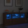 vidaXL Sideboard with LED Lights Brown Oak 142.5x37x67 cm