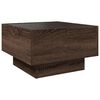 vidaXL Coffee Table with LED Brown Oak 50x50x30 cm Engineered Wood