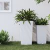vidaXL Planter with Removable Inner White 21 / 49 L PP Rattan