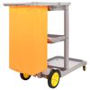 vidaXL 3-Tier Cleaning Trolley with Removable Bag PP&Oxford Fabric