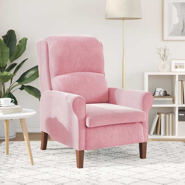 vidaXL Armchair Pink 76 x 94 x 102 cm Velvet