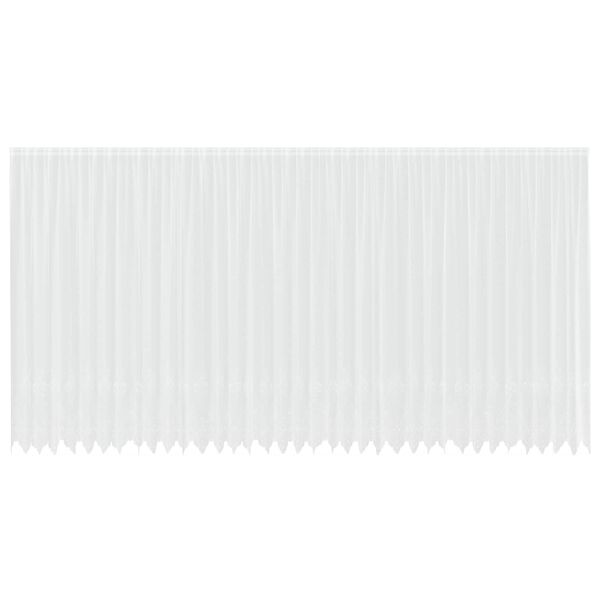 vidaXL Lace Curtain with Curtains Floral White 300 x 900 cm Polyester