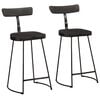 vidaXL Bar Stools 2 pcs Black 49x43x88 cm Solid Wood Mango