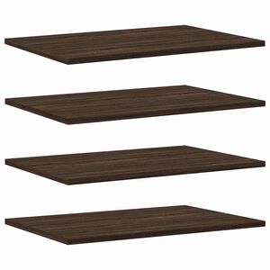 vidaXL Wall Shelves 4 pcs Brown Oak 60x40x1.5 cm Engineered Wood