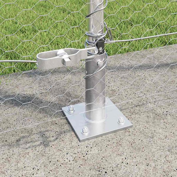 vidaXL Fence Post Silver 50 x 1.4 m (25 mm mesh) Steel