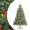 vidaXL Artificial Christmas Tree 300 LEDs Warm White PVC and Metal