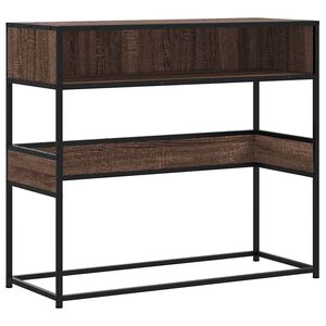 vidaXL Console Table Brown Oak 90x35x80 cm Engineered Wood