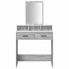 vidaXL Dressing Table Grey Sonoma 79 x 41 x 140 cm Engineered Wood