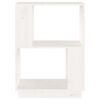 vidaXL Book Cabinet/Room Divider White 51x25x70 cm Solid Wood Pine