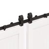 vidaXL Sliding Door Hardware Kit 366 cm Steel Black