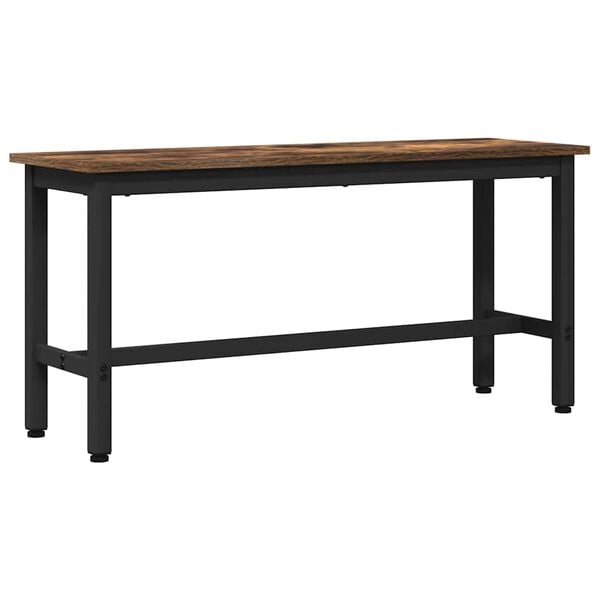 vidaXL Dining Bench Smoked Oak 100 x 32.5 x 48.5 cm