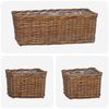 vidaXL Planter Basket with Storage 3 pcs Brown