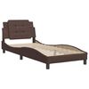 vidaXL Bed Frame without Mattress "Zadar" Brown 80x200 cm Faux Leather
