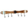 vidaXL Wall-Mounted Coat Rack 6 Hooks Solid Acacia Wood 108x6x19cm