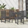vidaXL 5 Piece Garden Dining Set Grey Solid Wood Pine