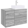 vidaXL Bathroom Furniture Set 2 pcs Grey Sonoma Engineered Wood