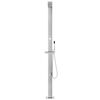 vidaXL Garden Shower with Brown Base 225 cm Stainless Steel
