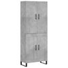 vidaXL Highboard Concrete Grey 69,5x34x180 cm Engineered Wood