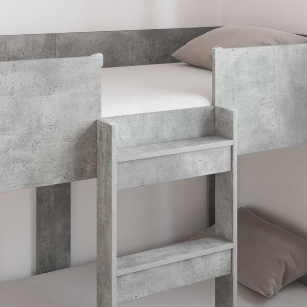 vidaXL Bunk Bed for Kids Concrete Grey 80 x 160 cm Engineered Wood