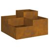vidaXL Garden Planter Rusty 100 x 100 x 48 cm Weathering Steel