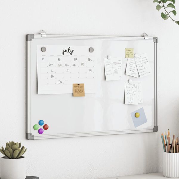 vidaXL Magnetic Whiteboard 60x40x1.7 cm Aluminium