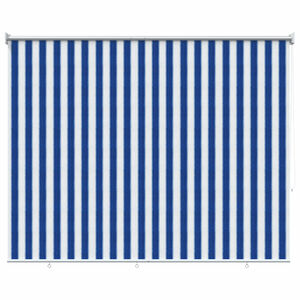 vidaXL Outdoor Roller Blind 90% UV Block Blue and White Stripe HDPE