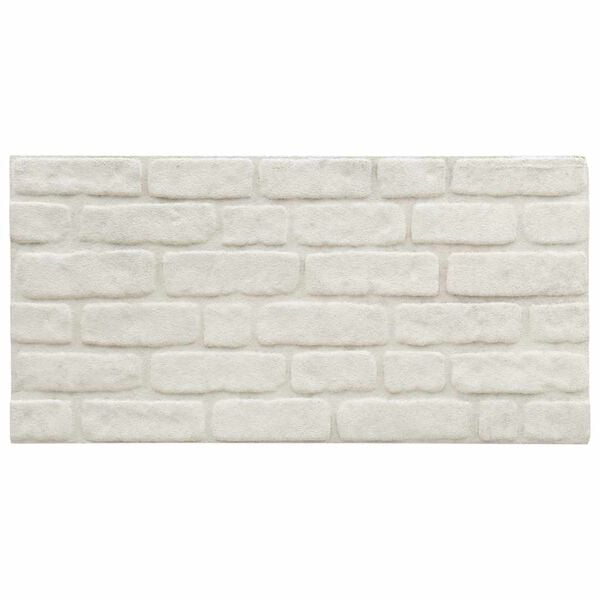 vidaXL 3D Wall Panels with White Brick Design 10 pcs EPS