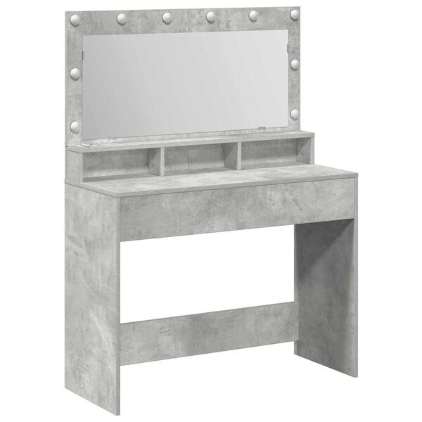 vidaXL Dressing Table Concrete Grey 100 x 41 x 135 cm Engineered Wood