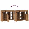 vidaXL Corner LED TV Cabinet Old Wood 100x40x68cm Engineered Wood