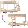 vidaXL Bunk Bed without Mattress 90x200/120x200 cm Solid Wood