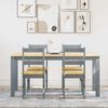 vidaXL 5 Piece Dining Set Panama Grey Solid Wood Pine