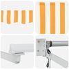 vidaXL Electric Retractable Awning Orange and White 3.5 x 2.5 m